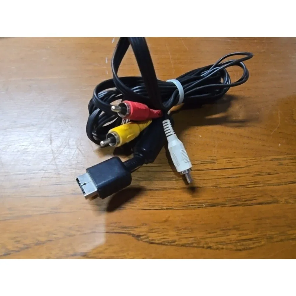 PlayStation Composite Video Cable Black SCPH-10060 PS1 PS2 OEM *NICE*
